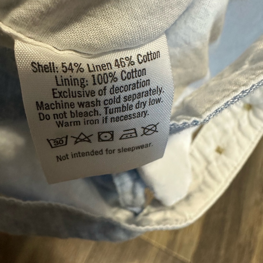 Janie and Jack blue chambray Anchor short overalls linen blend baby boy 3-6 mo - Picture 8 of 8